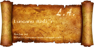 Luncanu Azár névjegykártya